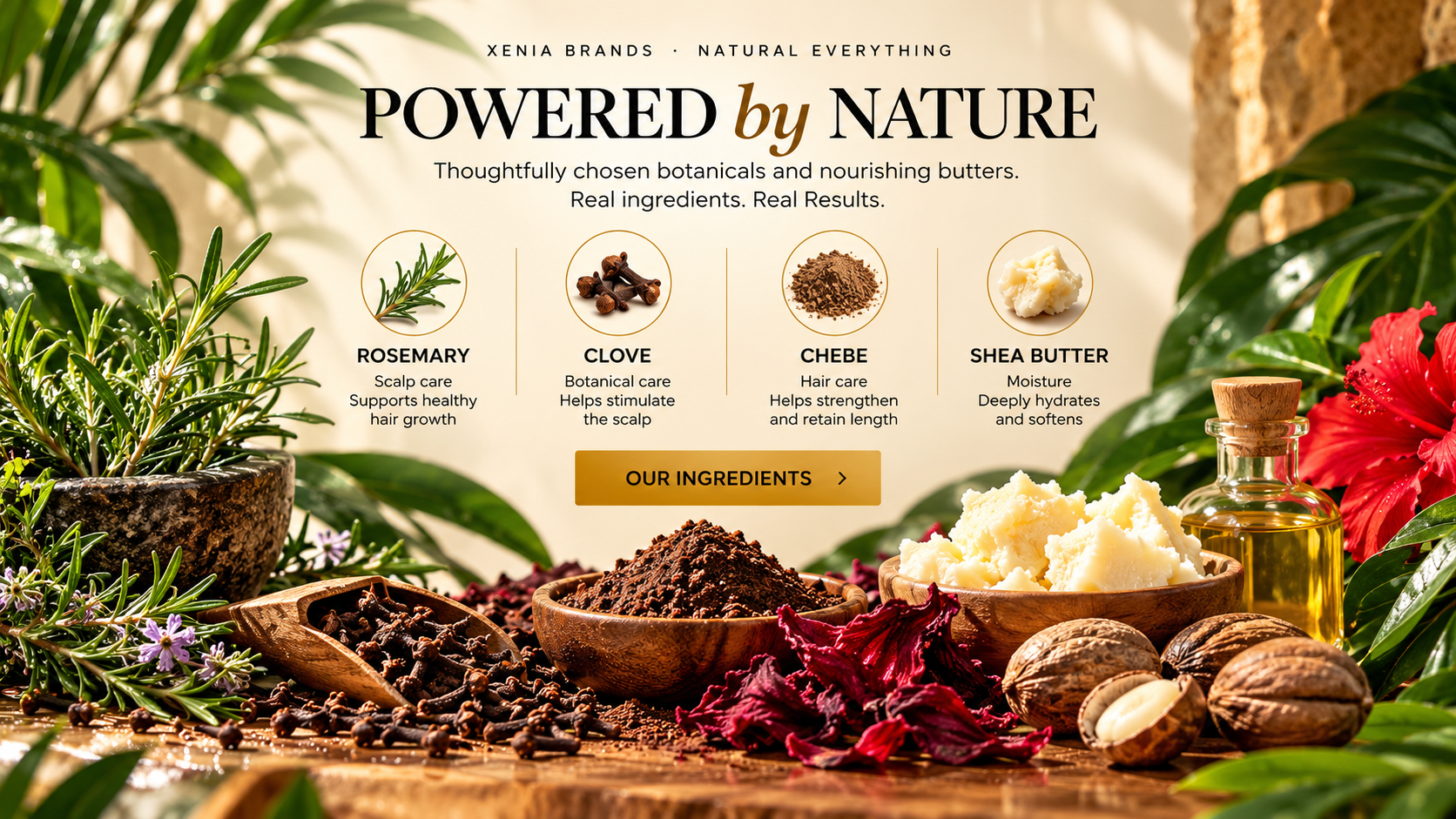 Powered by Nature - Xenia Brands ingredients